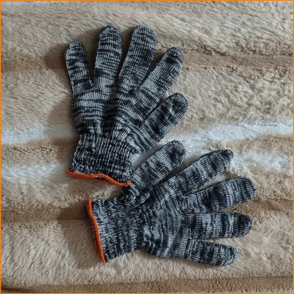 New One Size Unisex Sweater Gloves Black, Grey, Orange - Picture 1 of 1